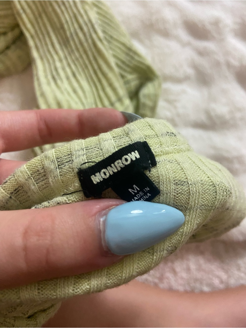 Monrow Ultimate Green Ribbed Racerback Tank Top 34069 - Picture 5 of 7